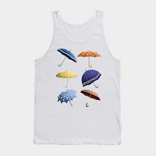 Fun Umbrellas Pattern - Retro Tank Top